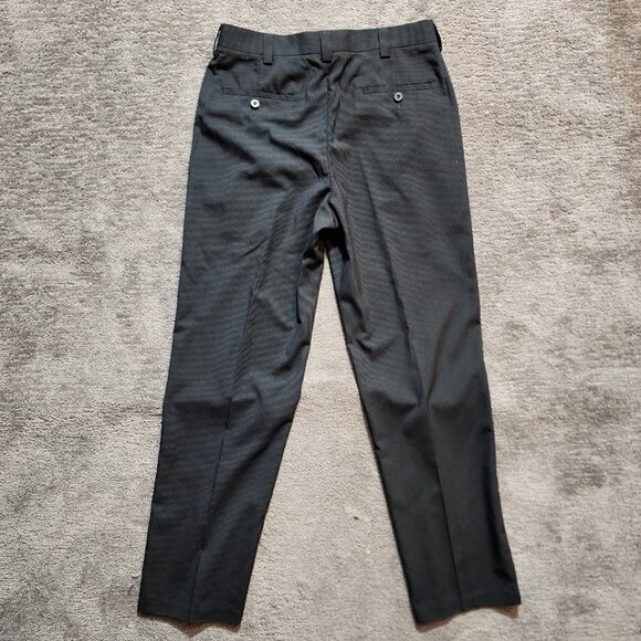 Kenneth Cole Reaction Black Pinstripe Dress Pants Mens 32x32 Preppy Business - Picture 11 of 15